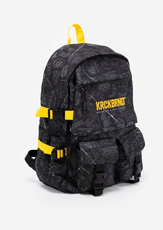 Painted Black Backpack