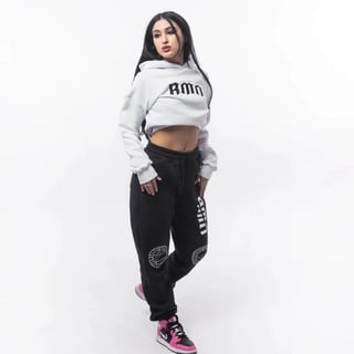 KrckBrnd Azteca RMN LOGO Crop Hoodie (Ladies)