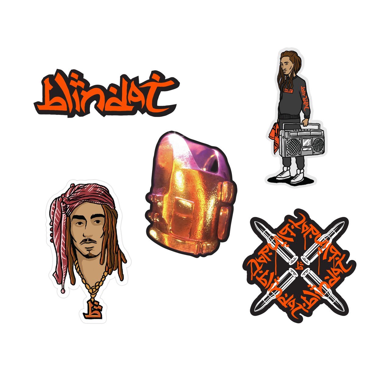 KrckBrnd Blindat Sticker Stash