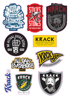 KrckBrnd Krack Sticker Stash #1