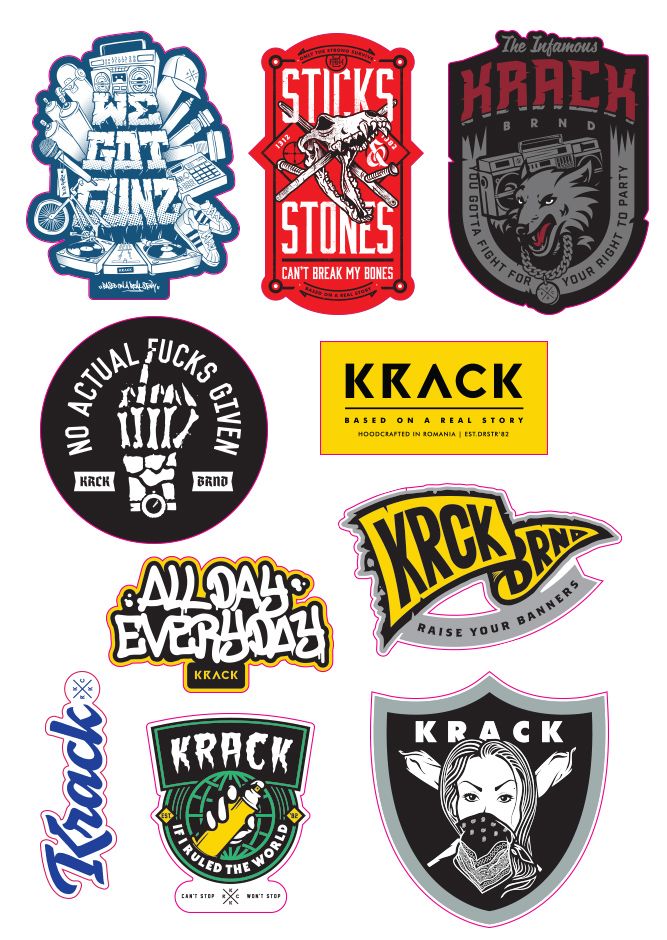 KrckBrnd Krack Sticker Stash #1