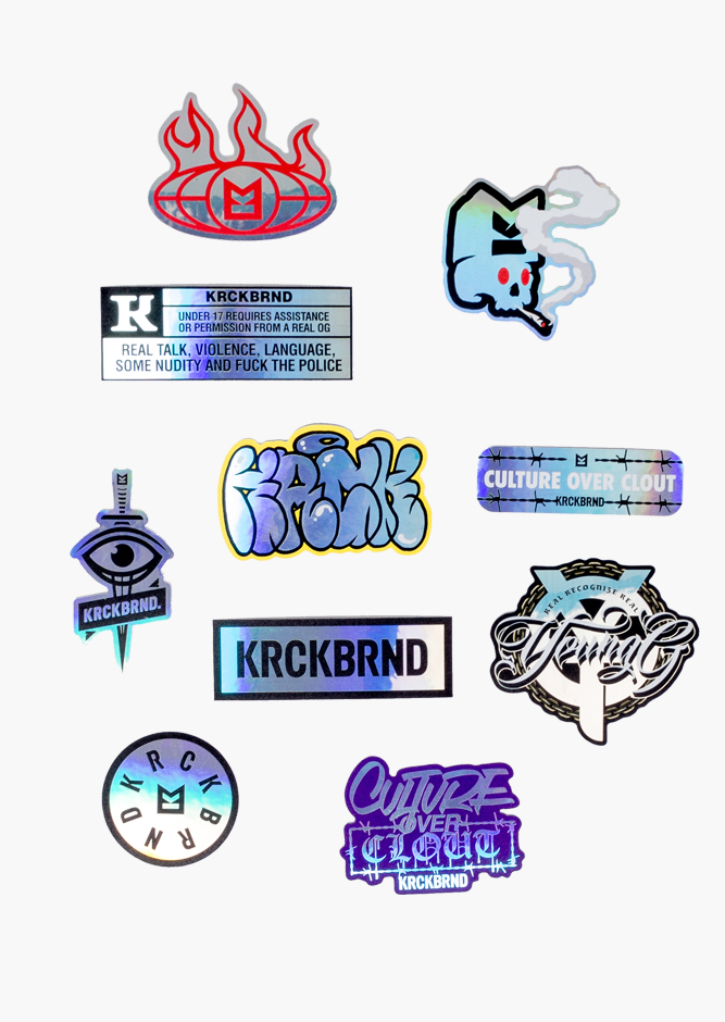 KrckBrnd Krack Sticker Stash #7 Hologram