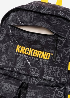 KrckBrnd Painted Black Backpack