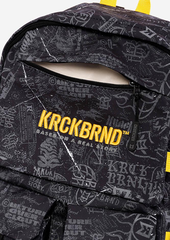 KrckBrnd Painted Black Backpack