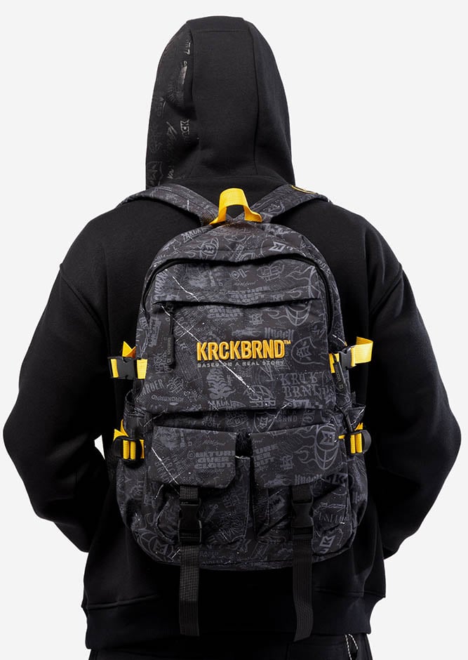 KrckBrnd Painted Black Backpack